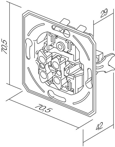 Image du produit Magni Ekonomik Bouton-poussoir en série Insertion TEM Gamme d'interrupteurs UP encastrés