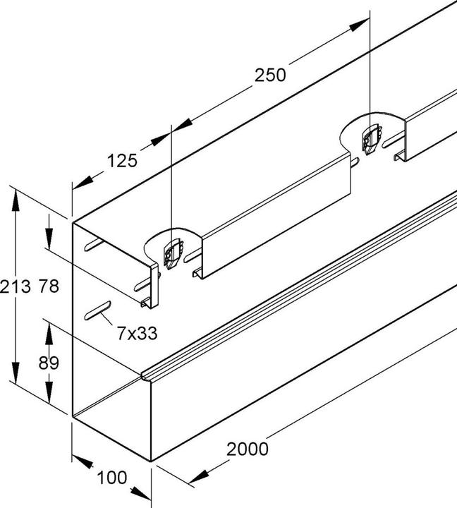 Produktbild Niedax Gerätekanal-Unterteil (200 cm)