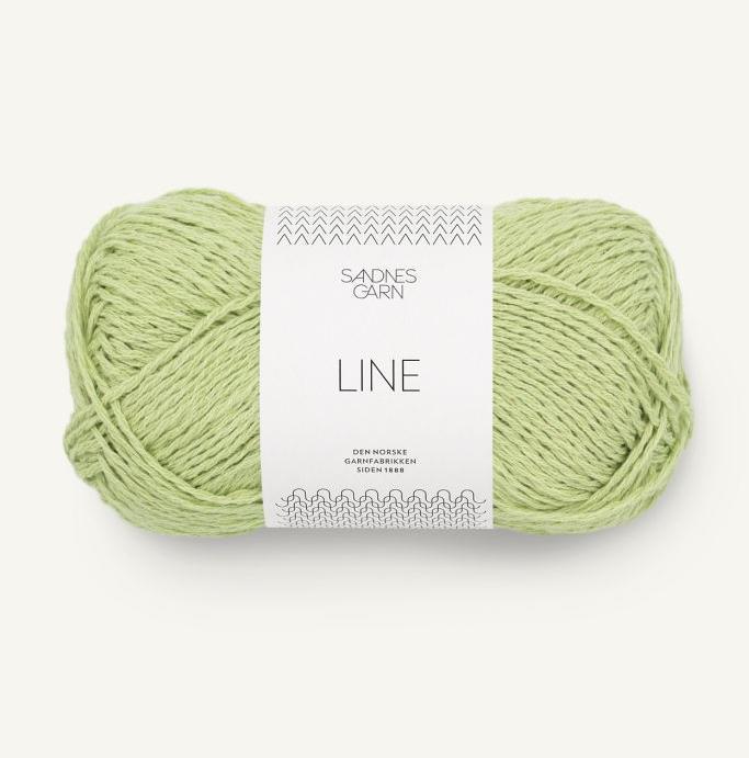 Actual product image Sandnes Garn Line col. 9523 lime punch ca. 110 m 50 g (110 m)