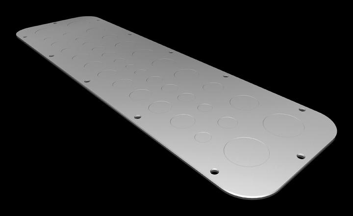 Actual product image Rittal Metal flange plate AX metr. pre-stamping size 4 534x149mm