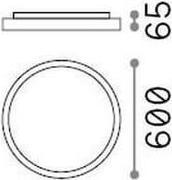 Immagine prodotto Ideal lux RAY Plafoniera LED 44W ⌀600mm Bianco IP44 CCT colore luce regolabile 327693 (6850 lm)