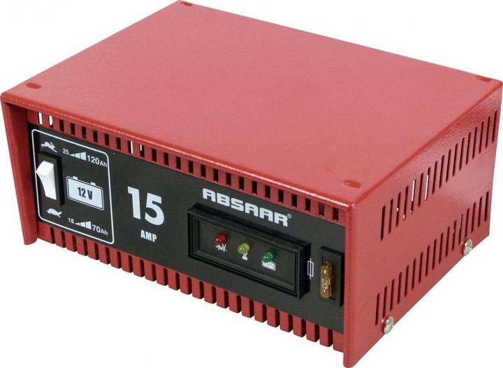 Absaar ABSAR-Batterie Ladegerät 12 Volt 18-120 AH 15 Ampere rot (12V, 15 A)