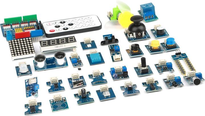 Produktbild YFRobot Modul-Kit mit 32 Modulen inkl. Arduino Expansion-Shield (Shield)