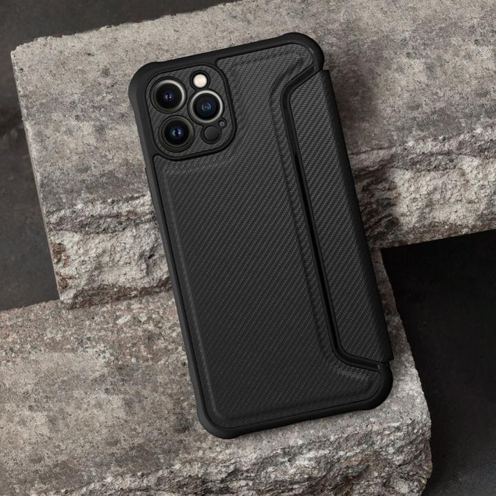 Actual product image OEM Book case RAZOR Book for IPHONE 16 Pro Max black (Apple iPhone 16 Pro Max)