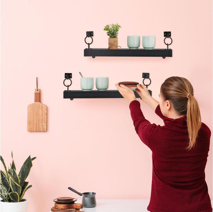 Immagine prodotto Relaxdays 2x mensola a muro (48 x 12 x 13 cm)