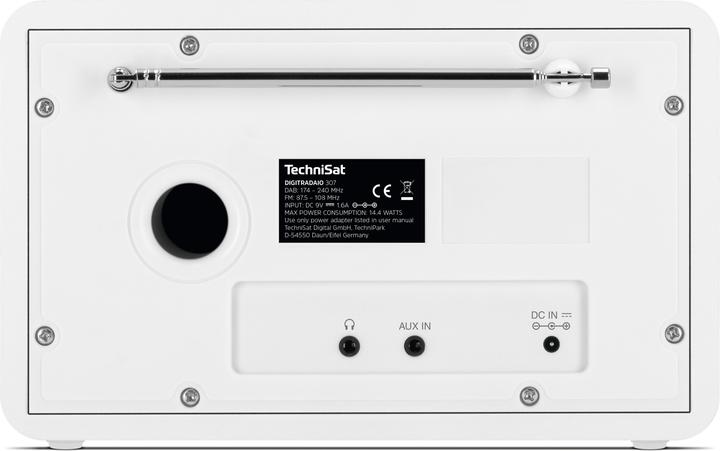 Produktbild TechniSat Radio DAB+ DIGITRADIO 307, weiss (DAB+, UKW)