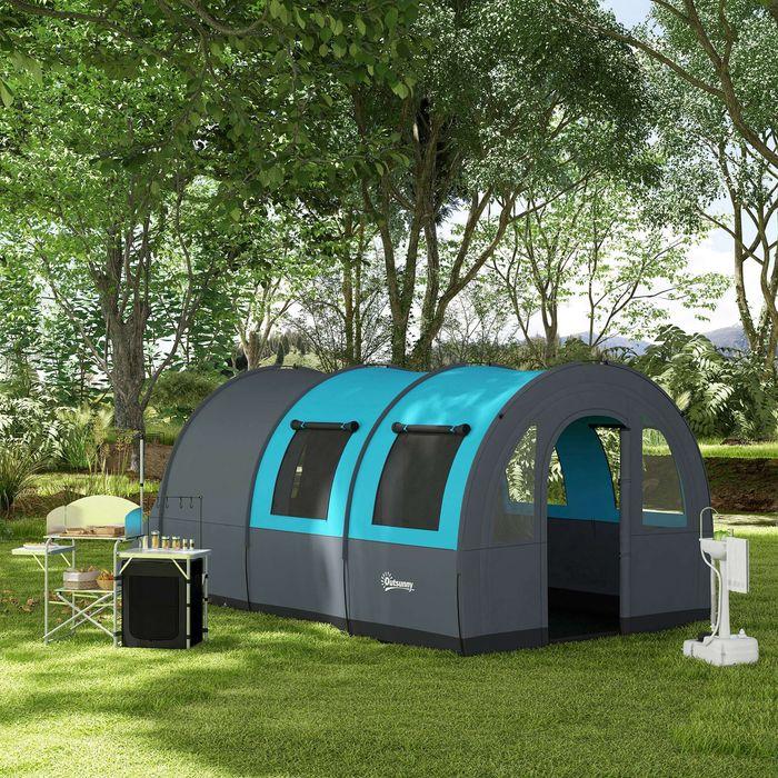 Immagine prodotto Swisshandel24 Tunnelzelt Campingzelt für 6 Personen, 2 Räume, 3000mm Wassersäule (Tenda a tunnel, 6 persone)