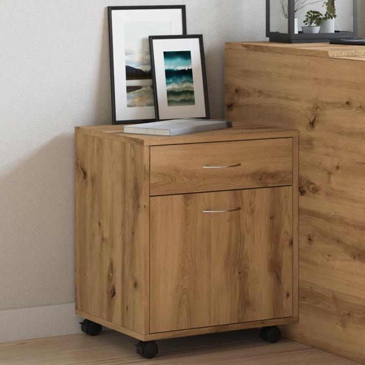 Produktbild VidaXL Rollcontainer Rollschrank Bürocontainer Büroschrank Schrank Artisan-Eiche (45 x 38 x 54 cm)