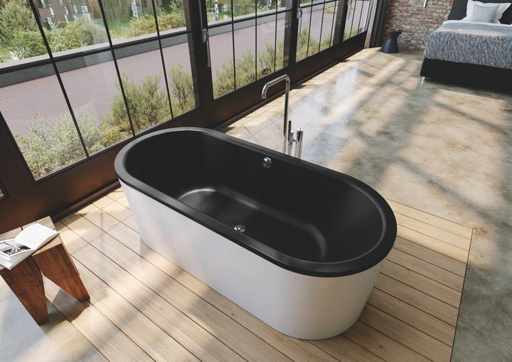 Produktbild Kaldewei Classic Duo Oval, freistehende Badewanne, 180x80x42 cm, mit Schürze Aussenfarbe schwarz, 1 (188 cm, 88 cm)