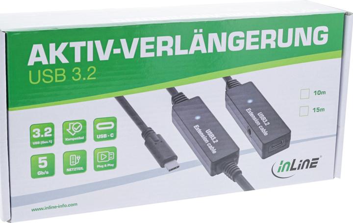 Produktbild InLine USB Typ C – USB Typ C Aktiv (10 m, USB 3.2 Gen 1, 5 W)