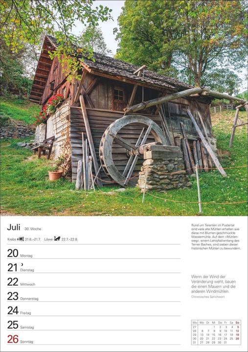 Produktbild Harenberg Südtirol Wochenplaner 2026 - Eine Reise in 53 Bildern (Deutsch)