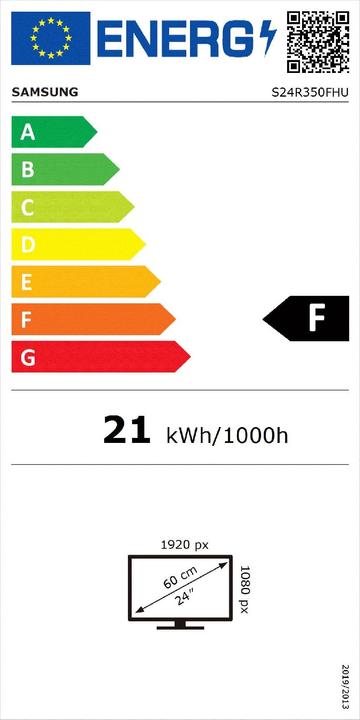 Energie-Label Samsung S24R350FHUXEN (1920 x 1080 Pixel, 24")