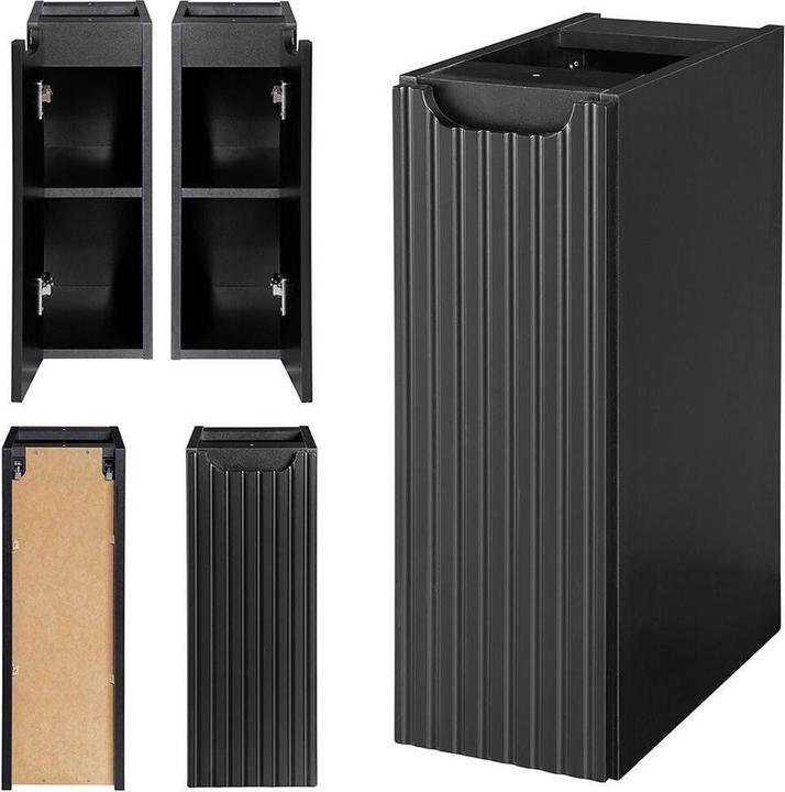 Actual product image En.Casa Washbasin Newport 140x60x40 cm black/oak look