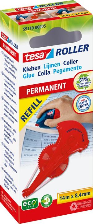 Actual product image tesa Adhesive roller permanent, refillable