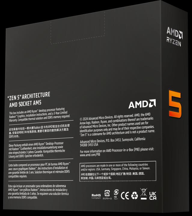 Actual product image AMD Ryzen 5 9600X (AM5, 3.90 GHz, 6 -Core)