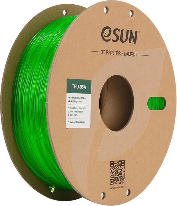 Immagine prodotto eSUN Filamento 3D eTPU-95A 1,75mm Tr. Verde 1kg (TPU, 1.75 mm, 1000 g, Blu)