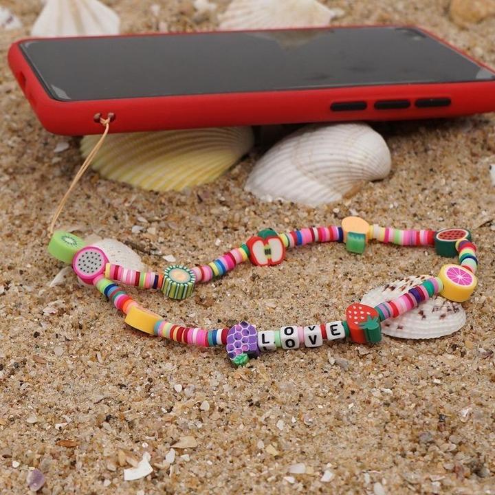 Produktbild PhoneLook Universal Smartphone Armband Schmuck Charms Früchte & Beeren LOVE Perlenband