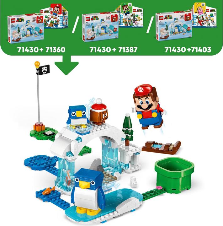 Actual product image LEGO 71430 Snow adventure with the penguin family - extension set (71430, LEGO Super Mario)