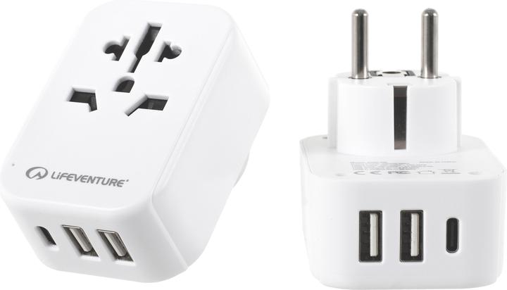 Produktbild Lifeventure World to Europe Travel Adaptor with USB (& USB C)