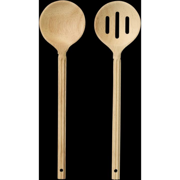 Produktbild Zeller Present Salatbesteck-Set "Stripes", 2-tlg., Gummibaum (Salatbesteck)