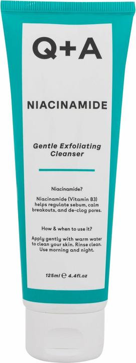 Image du produit Q+A Nettoyant exfoliant doux à la niacinamide (Chiffons de nettoyage, 125 ml)
