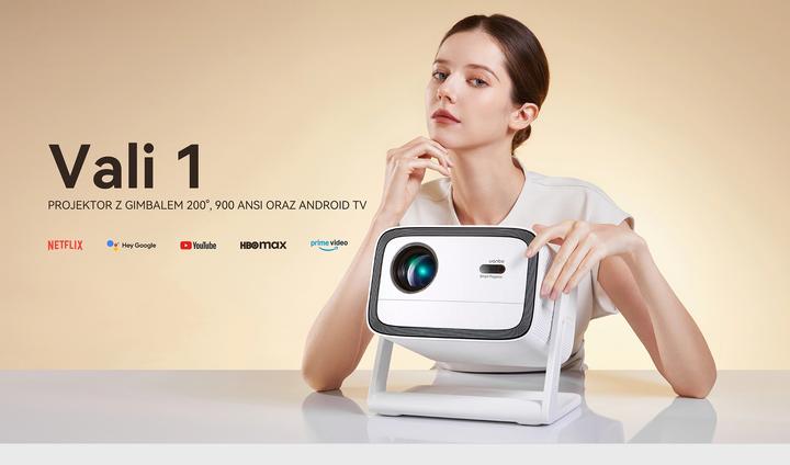 Actual product image Wanbo Vali 1 White | Projector | Full HD, 900 ANSI, Android TV 11, Gimbal (Full HD, 900 lm)