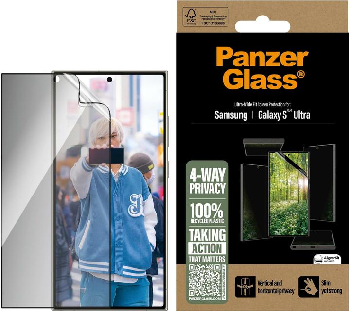 Productafbeelding PanzerGlass Eco Matrix 4-way Ultra-wide Fit (1 Stuk, Samsung Galaxy S25 Ultra)