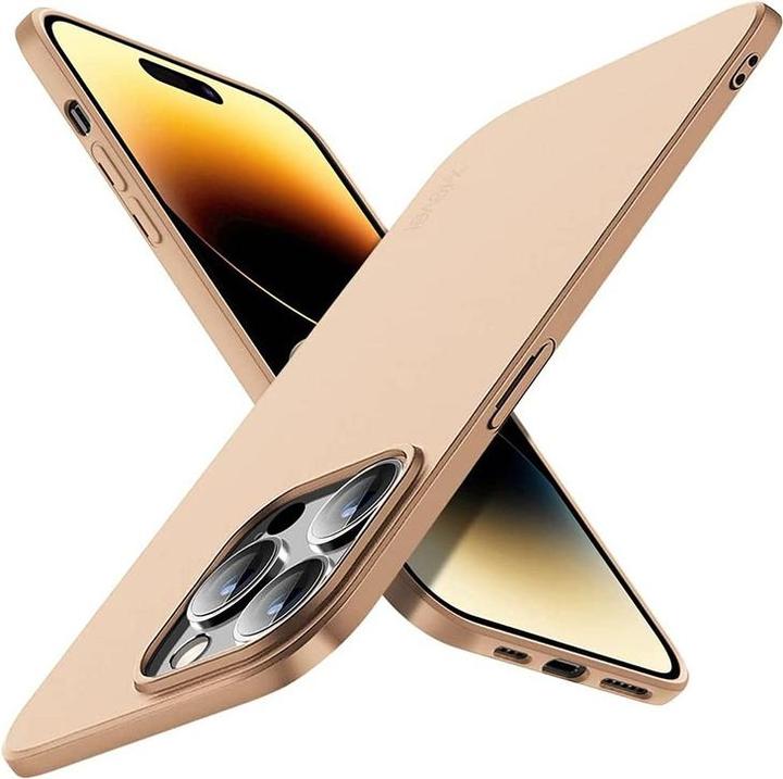 X-Level iPhone 16 Pro – Guardian Backcase aus TPU, ultra dünn & flexibel, Kameraschutz, Gold (Apple iPhone 16 Pro)