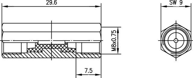 Image du produit Telegärtner Accouplement FME Sti-Sti avec isolation PP (Serre-câbles en plastique, 5 pcs)