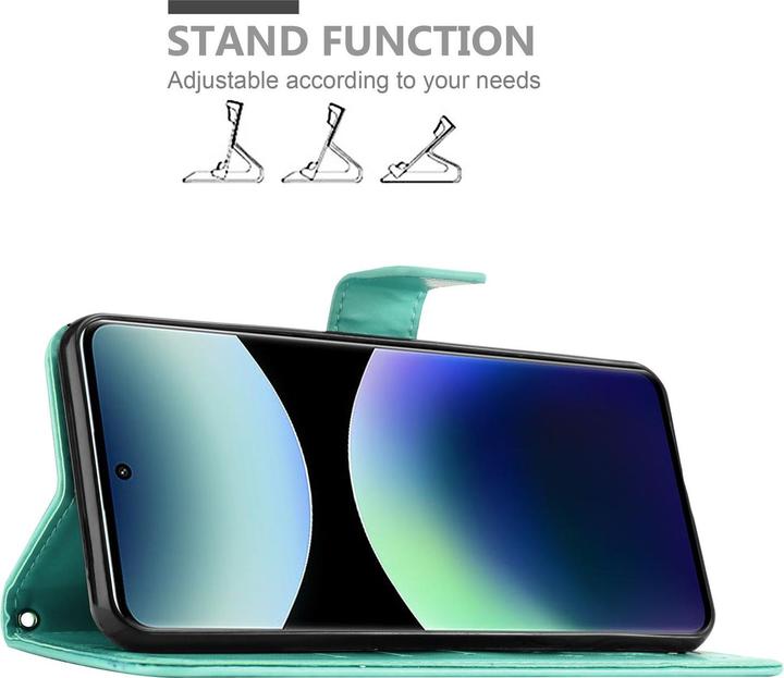 Immagine prodotto Cadorabo Custodia per Xiaomi RedMi Note 14 Pro Plus 5G Flower Book (Xiaomi Redmi Note 14 Pro 5G)