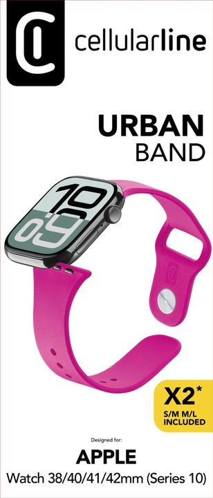Immagine prodotto Cellularline Urban Band für Apple Watch 38/ 40/ 41/ 42mm (Serie 10) (Silicone)