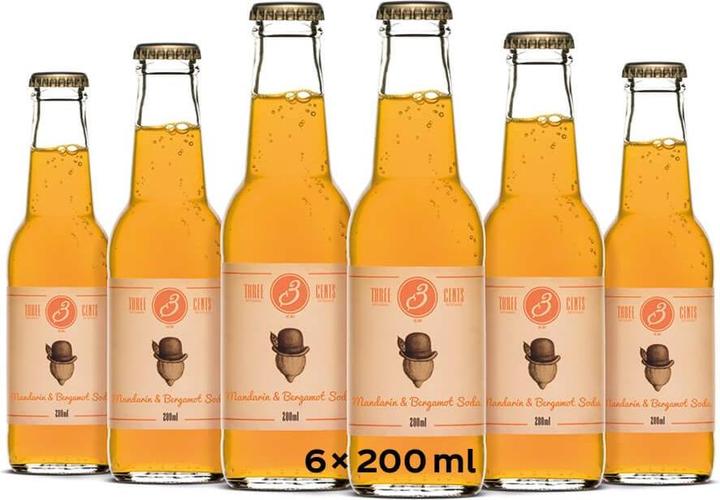 Produktbild Three Cents Mandarin & Bergamot Soda (6 x 20 cl)