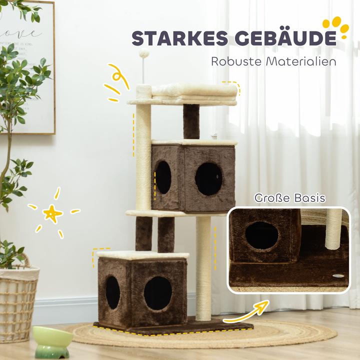 Immagine prodotto Jamb Kratzbaum (107 cm, Beige, Bianco crema, Marrone scuro)