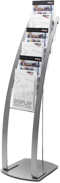 Productafbeelding Deflecto Brochurehouder Eigentijds Afmetingen: 38 x 125 x 42 cm (B x H x D) Materiaal: metaal/polystyreen (A4)