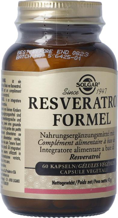 Actual product image Solgar Resveratrol Formula Vegetable Capsules (60 pcs) (60 Piece, Capsules, 167 g)