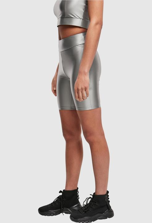 Actual product image Urban Classics Ladies Highwaist Shiny Metallic Cycle Shorts (4XL)