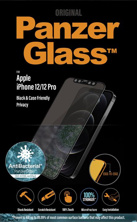 Produktbild PanzerGlass Case Friendly Privacy (1 Stück, Apple iPhone 12, Realme 12 Pro+)