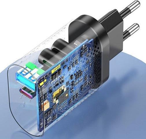 Produktbild Hermex GaN 2-Port Fast Charger USB-C + USB-A Ladegerät Schnellladeadapter (65 W)