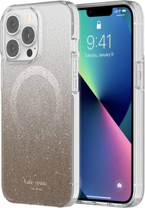 Incipio Kate Spade New York - Protective Case for iPhone 13 Pro, Compatible with MagSafe (Champagne Ombre Gl (Apple iPhone 13 Pro)