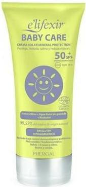 Actual product image Phergal Crema Solar Mineral Protection Spf50 100ml Baby Care E lifexir r (Suntan lotion, SPF 50, 100 ml, 140 g)