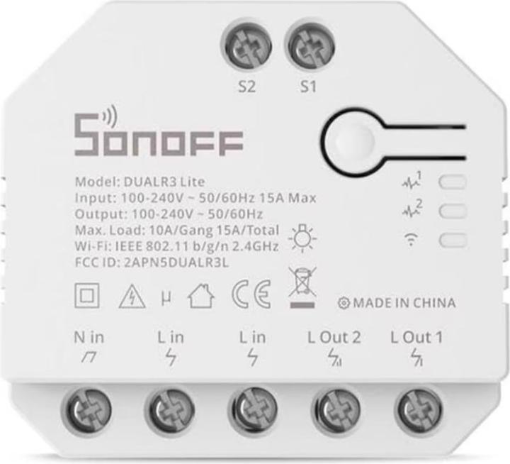 Produktbild Sonoff WiFi-Rolladenaktor DUALR3Lite (Schaltaktor)