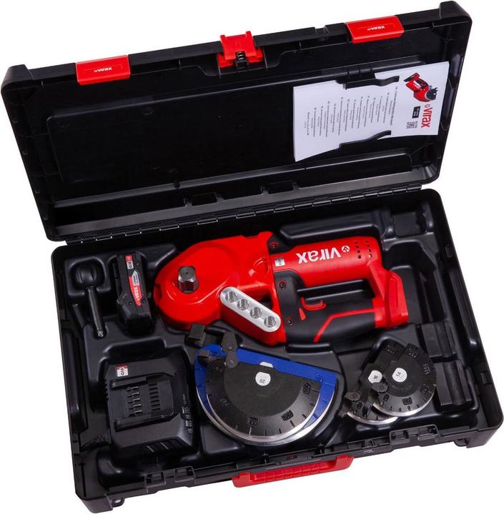 Virax MINISTEM-BIEGEZANGE 18V 14-16-20-26MM KOMPAKTES und LEICHTES 18V Biegegerät 4,9 kg / 1x 2,0 Ah