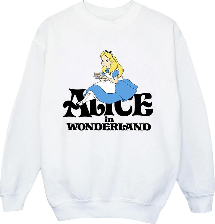 Disney Jungen Alice im Wunderland Teetrinker Klassisches Sweatshirt