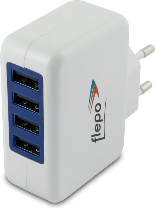 Actual product image Flepo Power supply unit USB 4-fold 100V/240V-4A