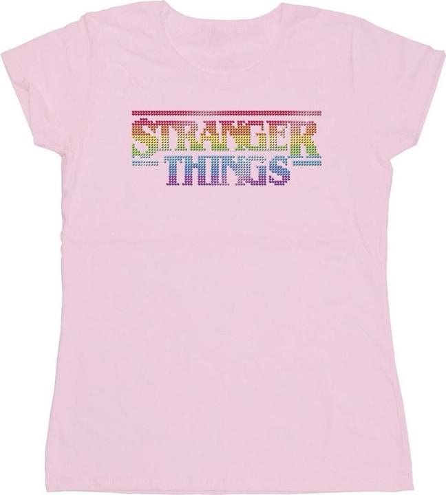 Netflix Stranger Things Rainbow Dot Logo TShirt (XL)