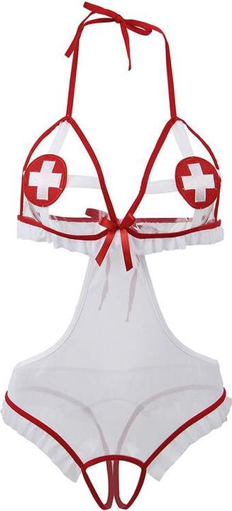 Produktbild Subblime Sexy Krankenschwesterkostüm Mit Schrittfreiem Rmel L/Xl (L, XL)