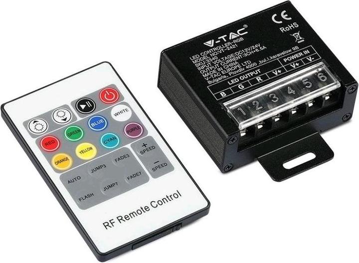 Produktbild V-TAC VT2421 LED RGB Regler mit 20 Key RF Fernbedienung klein