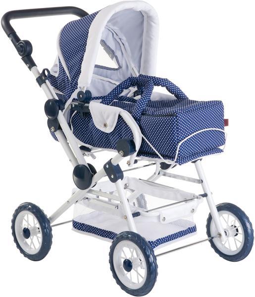 Götz Doll carriage with carrier bag and basket