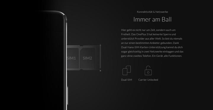 Produktbild OnePlus 3 (64 GB, Space Grey, 5.50", Dual SIM, 16 Mpx, 4G)