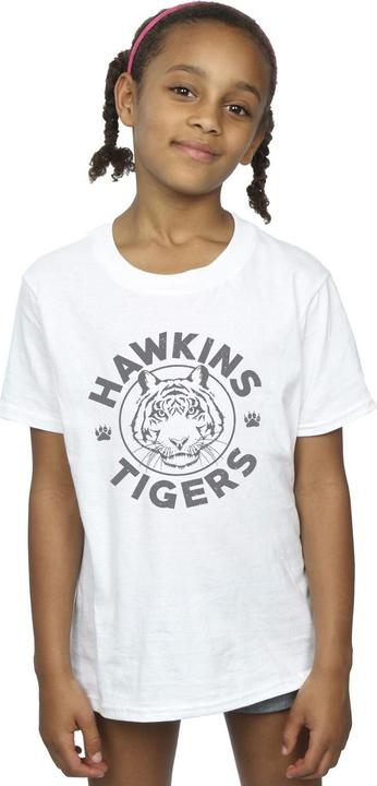 Produktbild Netflix Stranger Things Hawkins Grey Tiger TShirt Mädchen (140, 146)